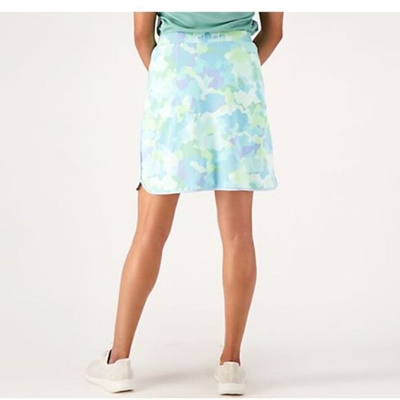 NWT Isaac Mizrahi Plus Size Cream Tan Camo Skort - Size Petite 1XL - Picture 2 of 4